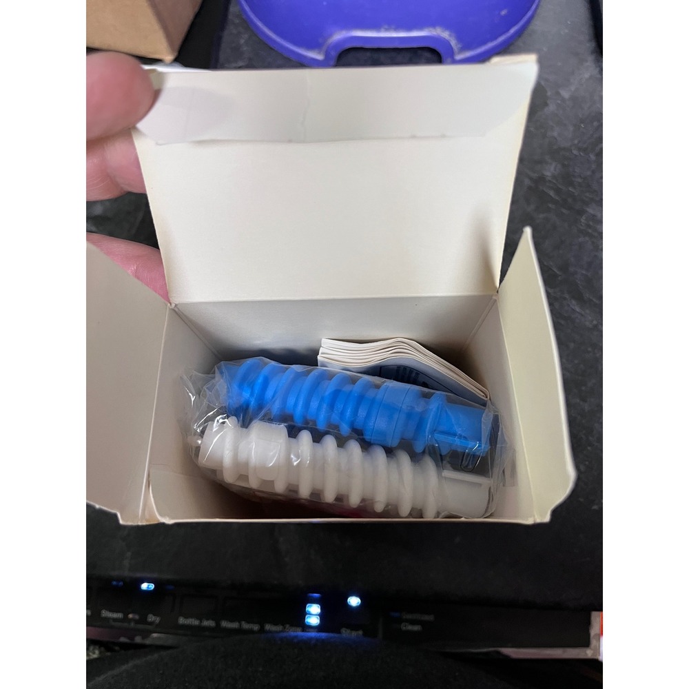 Pro-Perm Spiral Rod Kit 1 Large Spiral Curls 12 Salon Perm Rods Blue White 1085 - Picture 4 of 4